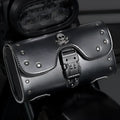 PU leather motorcycle pannier bag for side storage on bikes and electric scooters