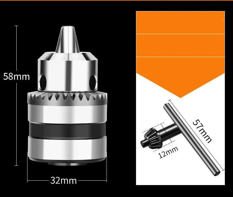 100 angle grinder conversion chuck adapter for drill bits with tightening key