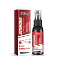 Bottle of citric acid-based automotive rust remover solution for metal surfaces.