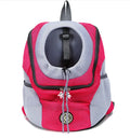 Pet bag shoulder bag in green, black, orange, blue, and rose red, with breathable mesh panels for cats and dogs.