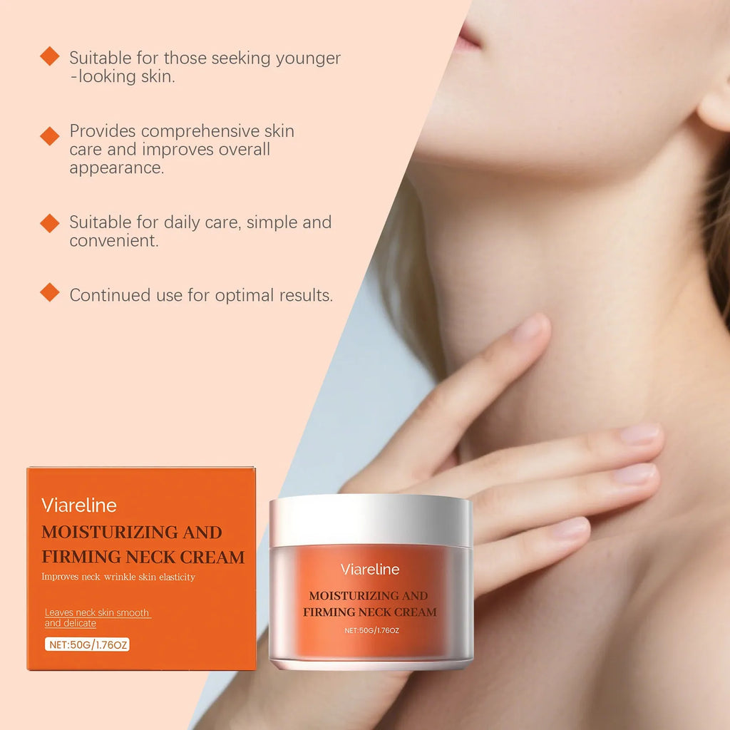 Daily neck moisturising cream in 50g jar with 6.3cm packaging