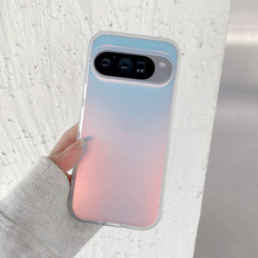 Matte frosted laser phone case for Google Pixel – shockproof TPU + PC anti-fingerprint drop protection