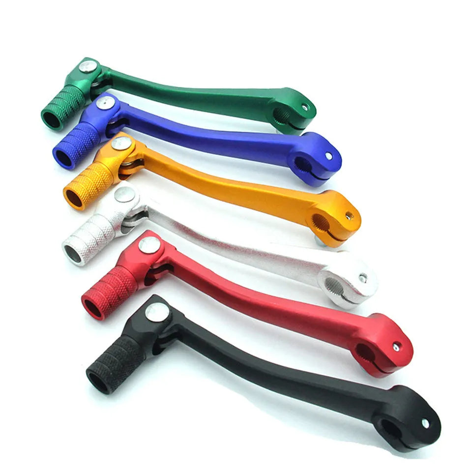 Universal CNC gear lever in black for off-road motorcycles