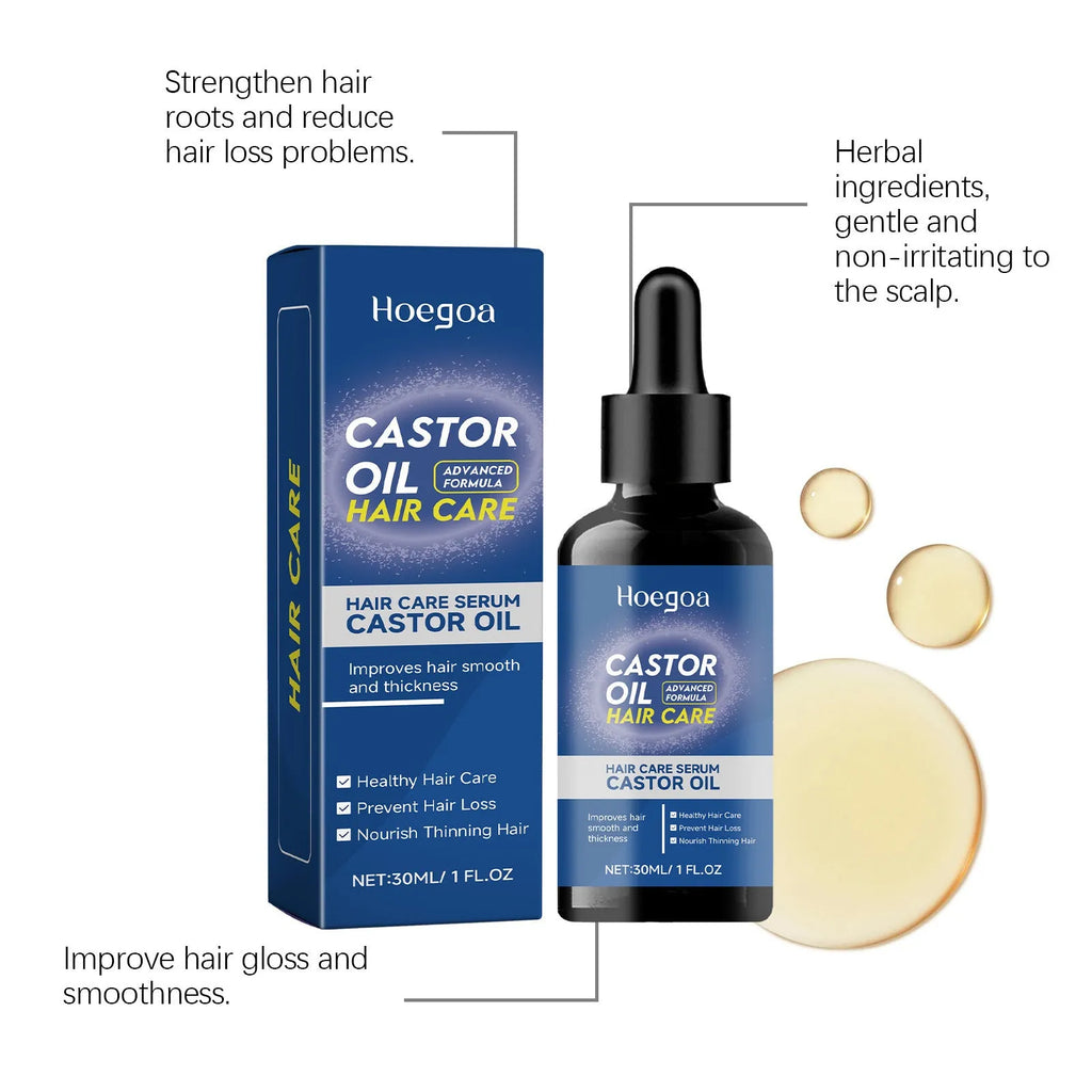Hair care nursing solution 30ml bottle improves hair smoothness with castor oil and nicotinamide