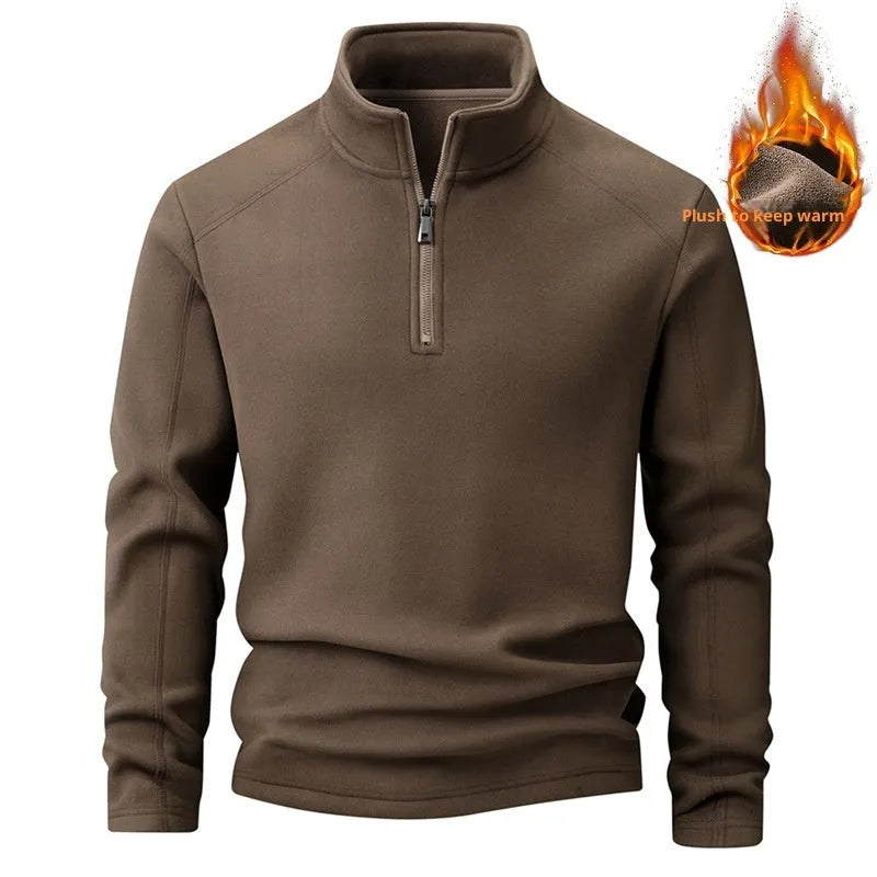 Plus-size striped lamb fleece hoodie in black, loose fit, sizes L to 5XL