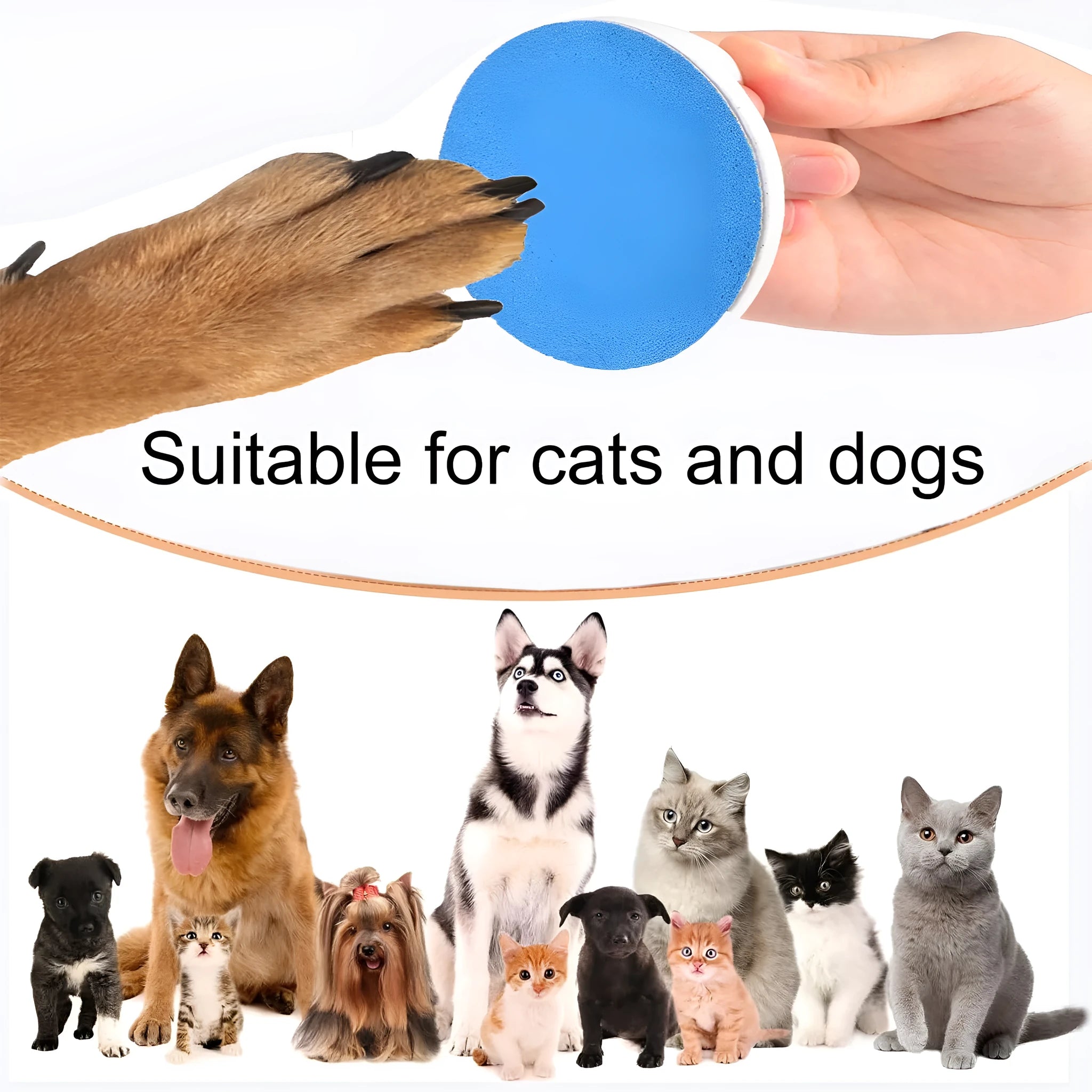 Square dog nail file scratch board with round grinder surface and ergonomic handle