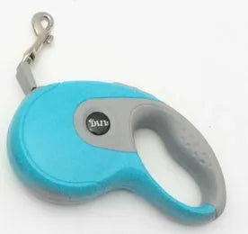 5m retractable dog lead with ABS housing, nylon string and metal lock, shown in blue for small and medium dogs.