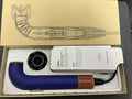 Bladeless blue purple hair dryer with single strong wind mouth and 1.8-metre cord