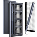 25-in-1 magnetic precision screwdriver set with knurled handle and chrome vanadium steel bits