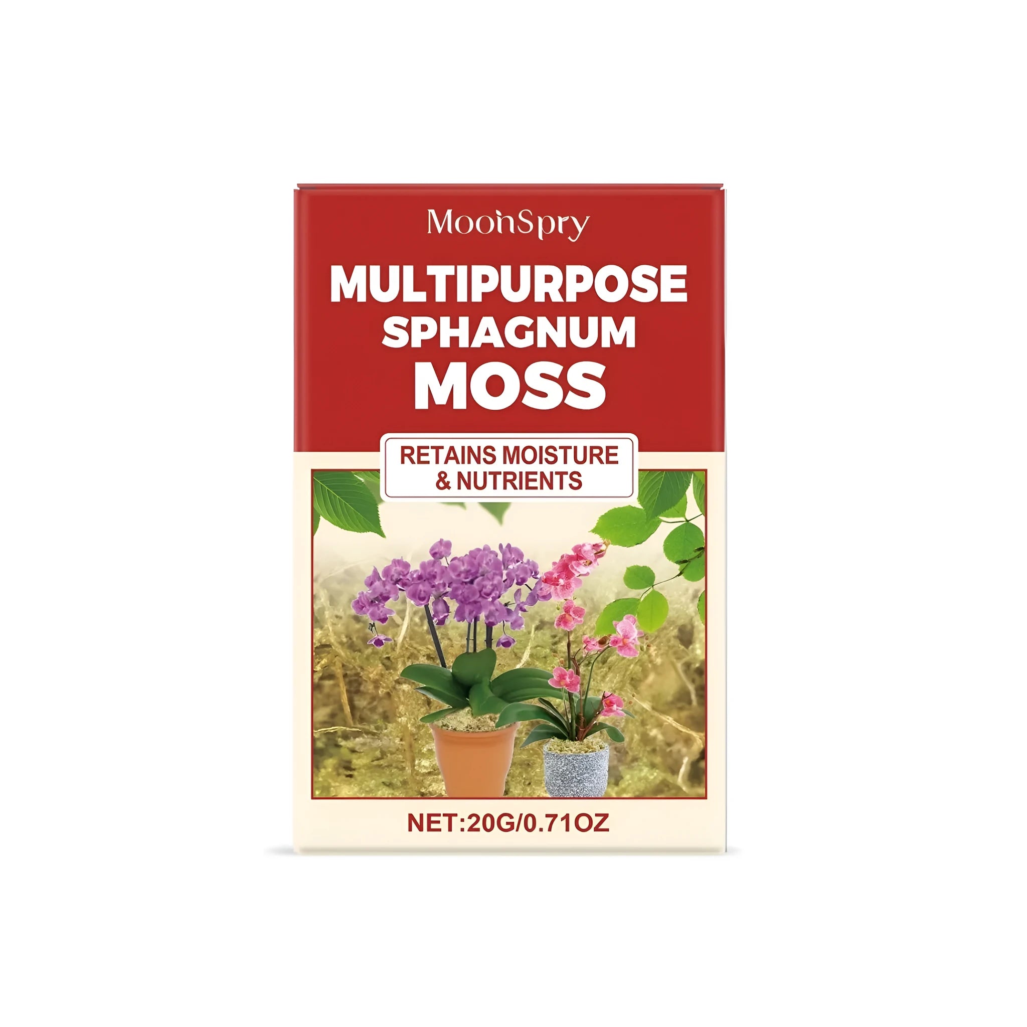 20g pack of dried sphagnum moss for horticulture and crafts