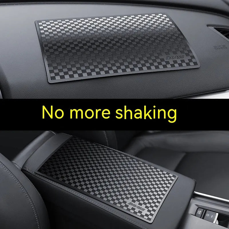 PU car dashboard anti-slip pad in Classic Black, high temperature resistant, textured surface for mobile phone