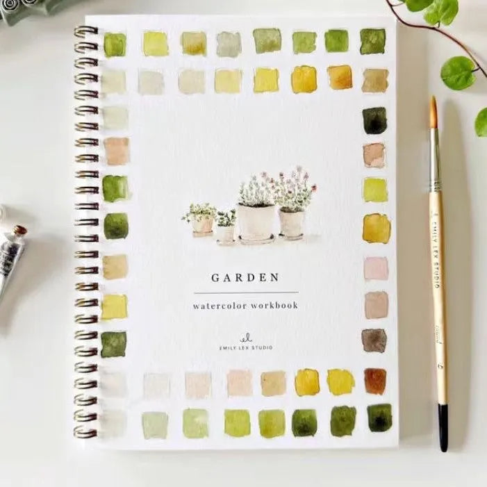Portable household natural pigment palette paint box with twelve colours in a fashionable case