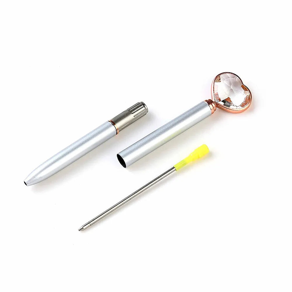 Creative Crystal Love Ball diamond metal pen in golden, rose gold, or silver colour