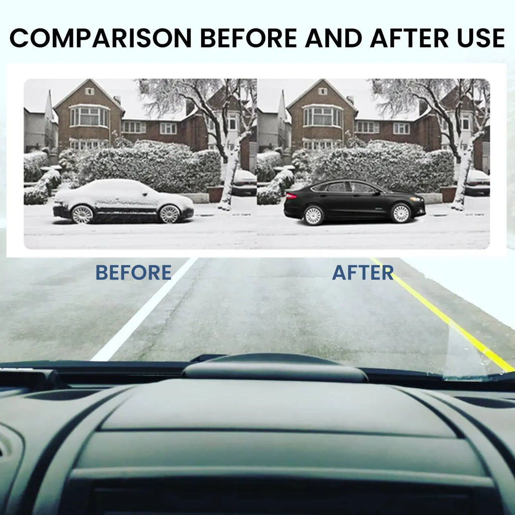 Black USB car snow melting tool for windscreen ice removal measuring 5.5cm
