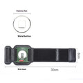 Black mobile phone holder wrist strap for takeaway delivery and sports with adjustable strap