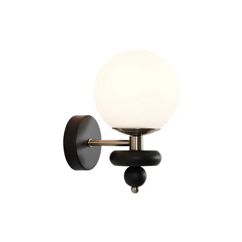 Black Chinese style bedroom bedside wall lamp with eye protection neutral, warm or white light, ≤36V
