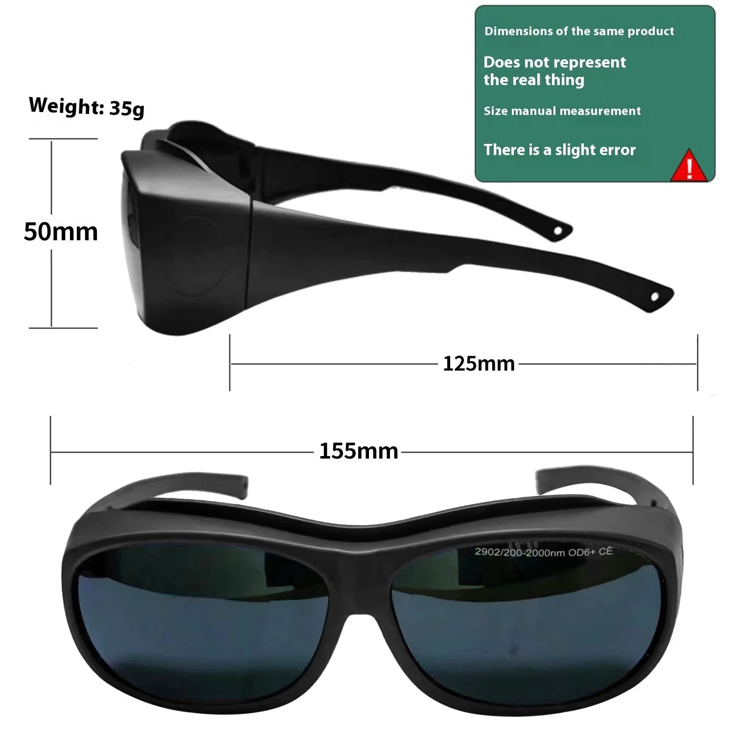 Photon skin rejuvenation laser protection safety goggles with PC lens.