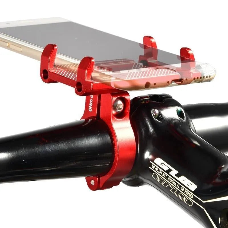 GUB Plus 6 aluminium alloy motorcycle phone holder mounted on handlebar