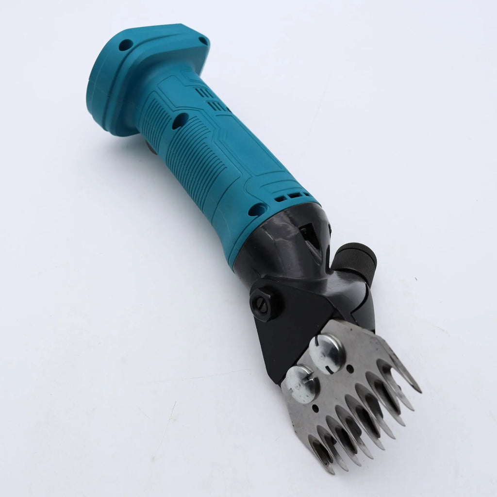 Handheld electric wool scissors with bare metal construction and power cord, 220W, 28mm shear radius