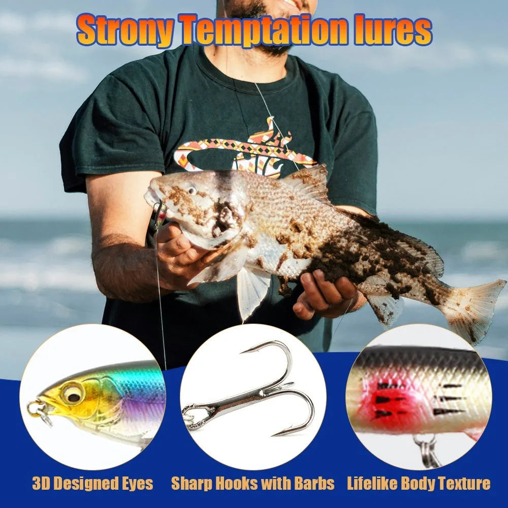 Blind box fishing gear Christmas gift set with 24 metal pieces and 426g pack weight