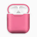 Silicone protective case for Apple AirPods with antiloss rope attached, shown in multiple colour options.