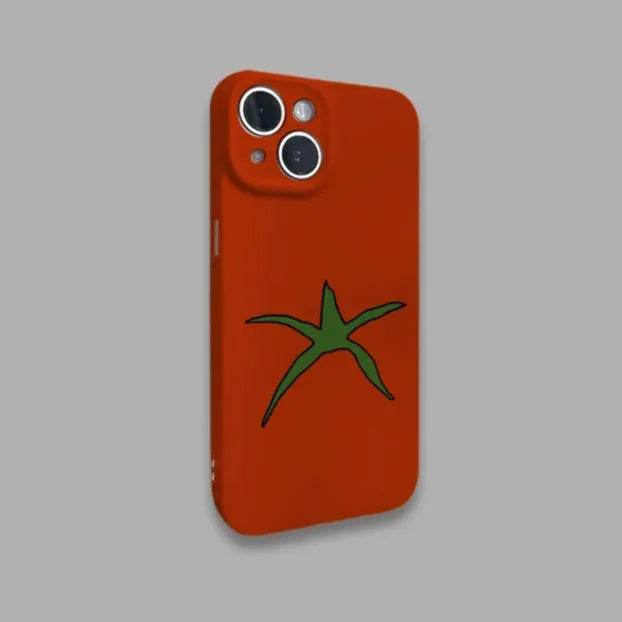 Red Tomato Film soft case for iPhone with glossy finish and red tomato art design