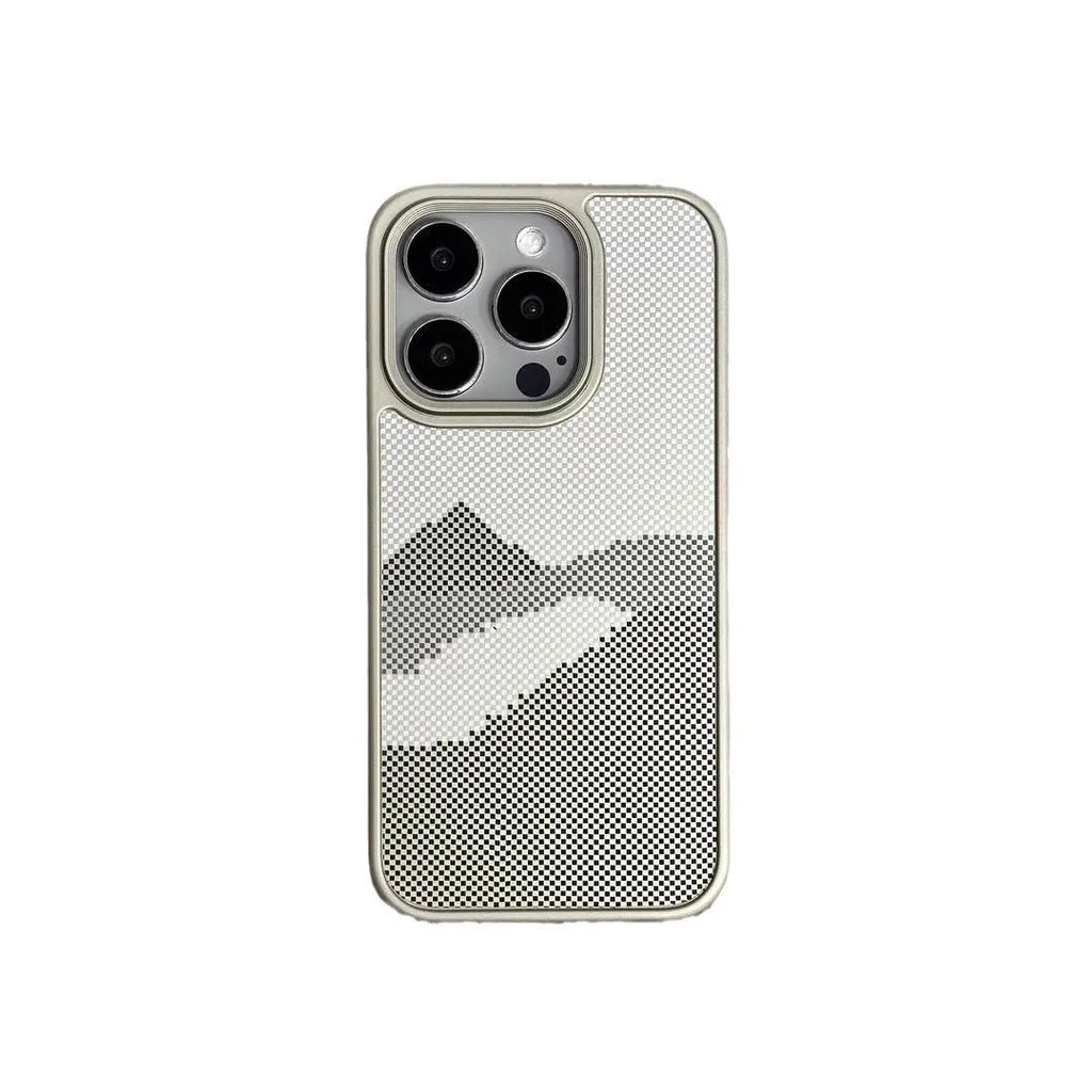 Simple retro TPU shockproof phone case for Apple iPhone 13-15 Pro Max in Fantasy Hill and Dream Hill colours