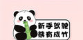 Car sticker for female drivers with panda design and beginner driver messaging
