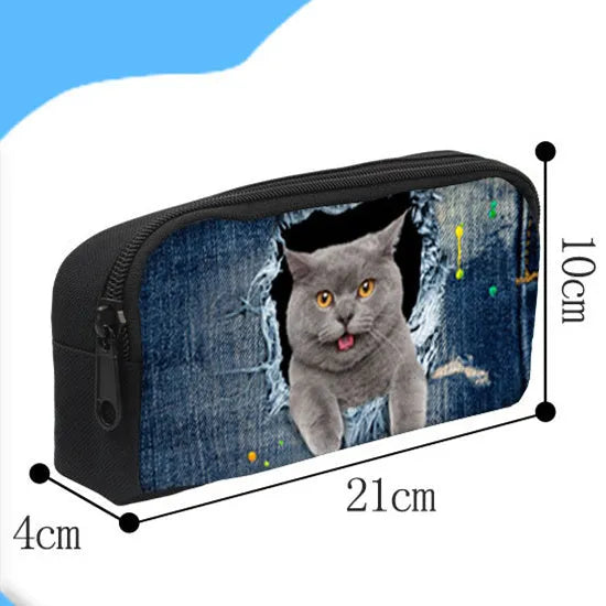 Customized pattern polyester pencil case with flower lanyard, 10x21x4cm, for Huawei P30 P20