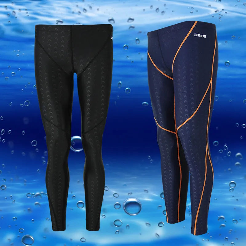 Men's nylon cropped swimming trunks in briefs style with sun-proof fabric