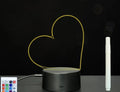 3D acrylic message board light with LED illumination and writing surface