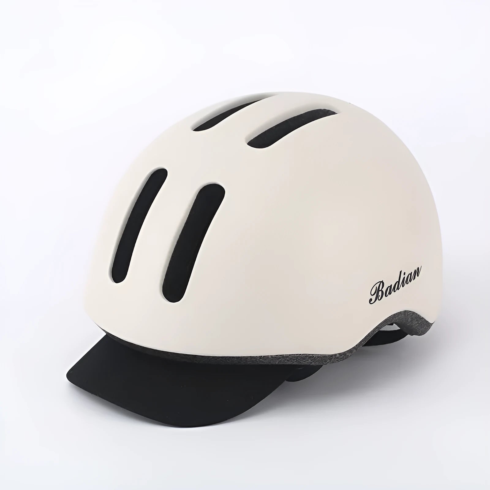 Adult PC EPS cycling helmet in L size 58-61cm on white background, side view showing adjustable fit system and four colour options