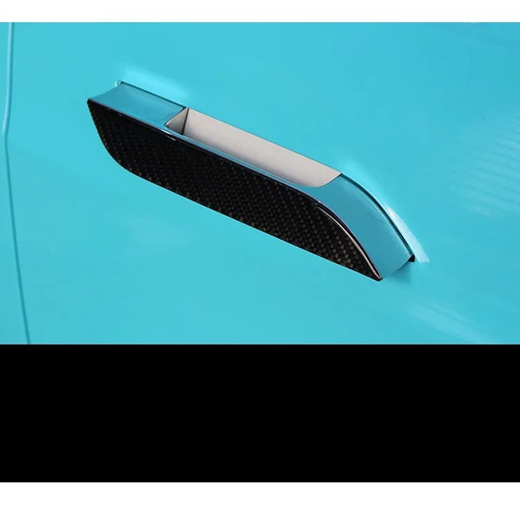 Carbon fibre door handle sticker patches for Tesla Model S anti-scratch protection