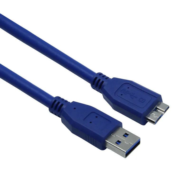 USB 3.0 data cable in blue and black with various length options for mobile hard disk connection