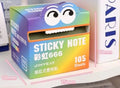 Box of pearl gradient transparent pull-out sticky notes showing six colour variations.