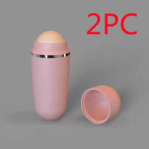 Portable volcanic stone oil absorbing ball for face, 3x8x2cm, shown in white, black or pink