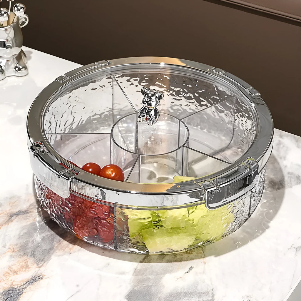 Light luxury sealed plastic candy box cover for dried fruit in milk silver colour