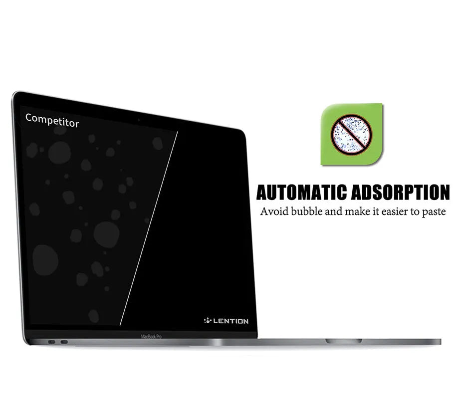 Matte anti-glare screen protector film for 13-inch MacBook Pro with installation tools.