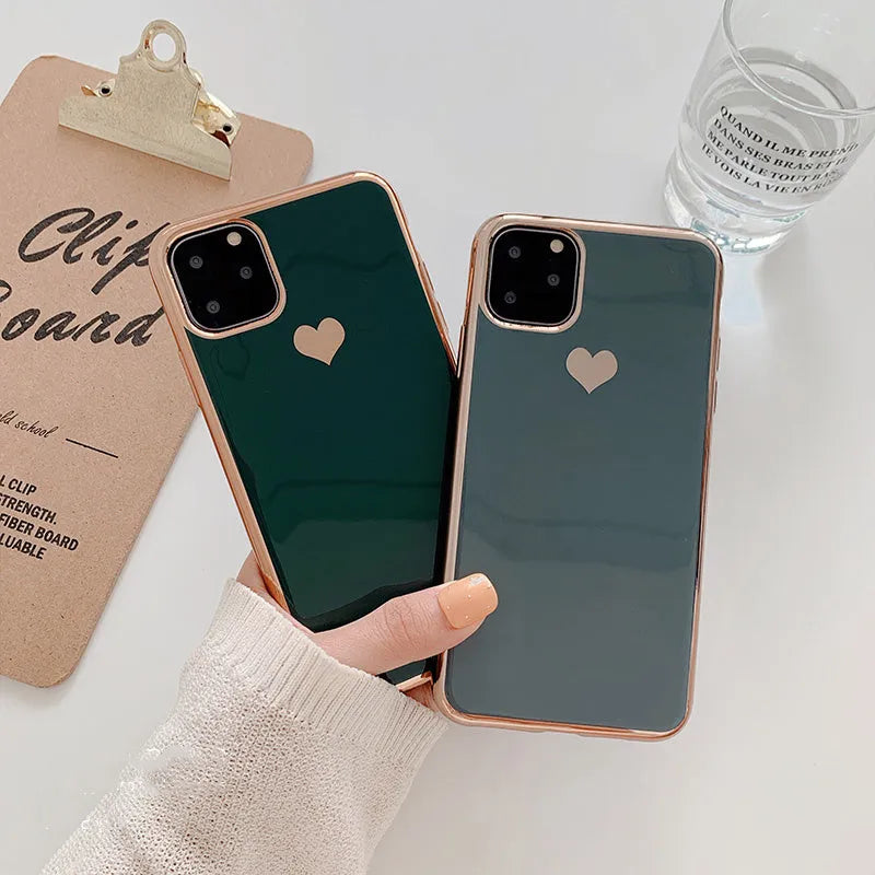 Solid colour TPU back cover case for iPhone on a table
