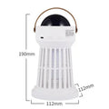White electric mosquito killer lamp with star projection feature and folding handle