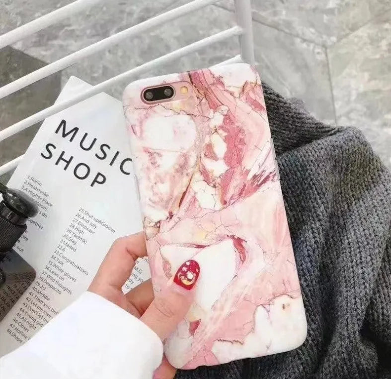 White marble silicone phone case compatible with Apple iPhone X and XS models, back cover with flexible material