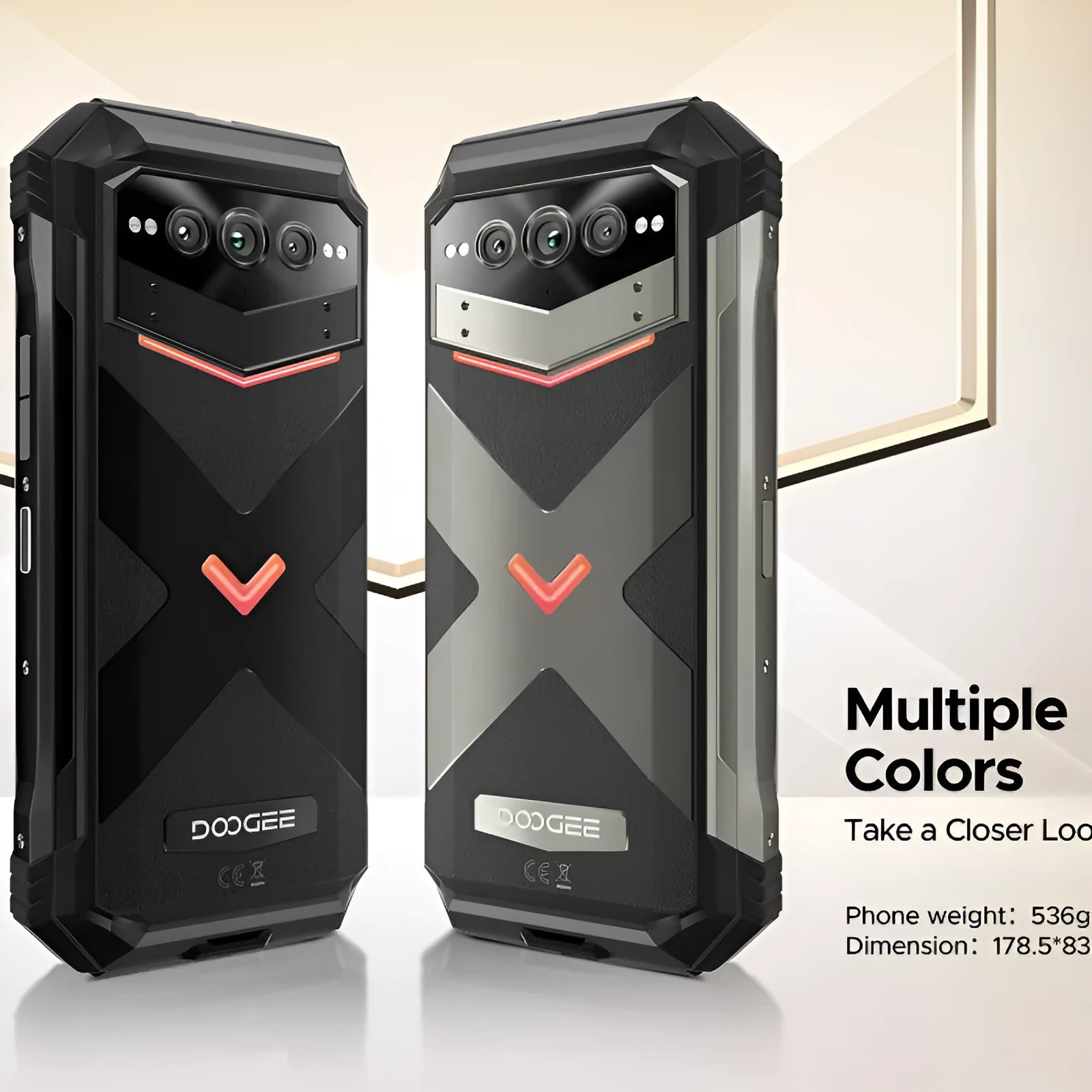 VMAX PRO mobile phone in black or grey colour with plastic construction and included charger