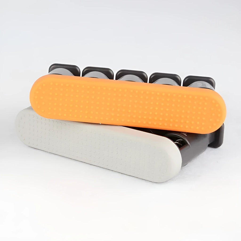 Grey non-slip silicone finger trainer for hand muscle development