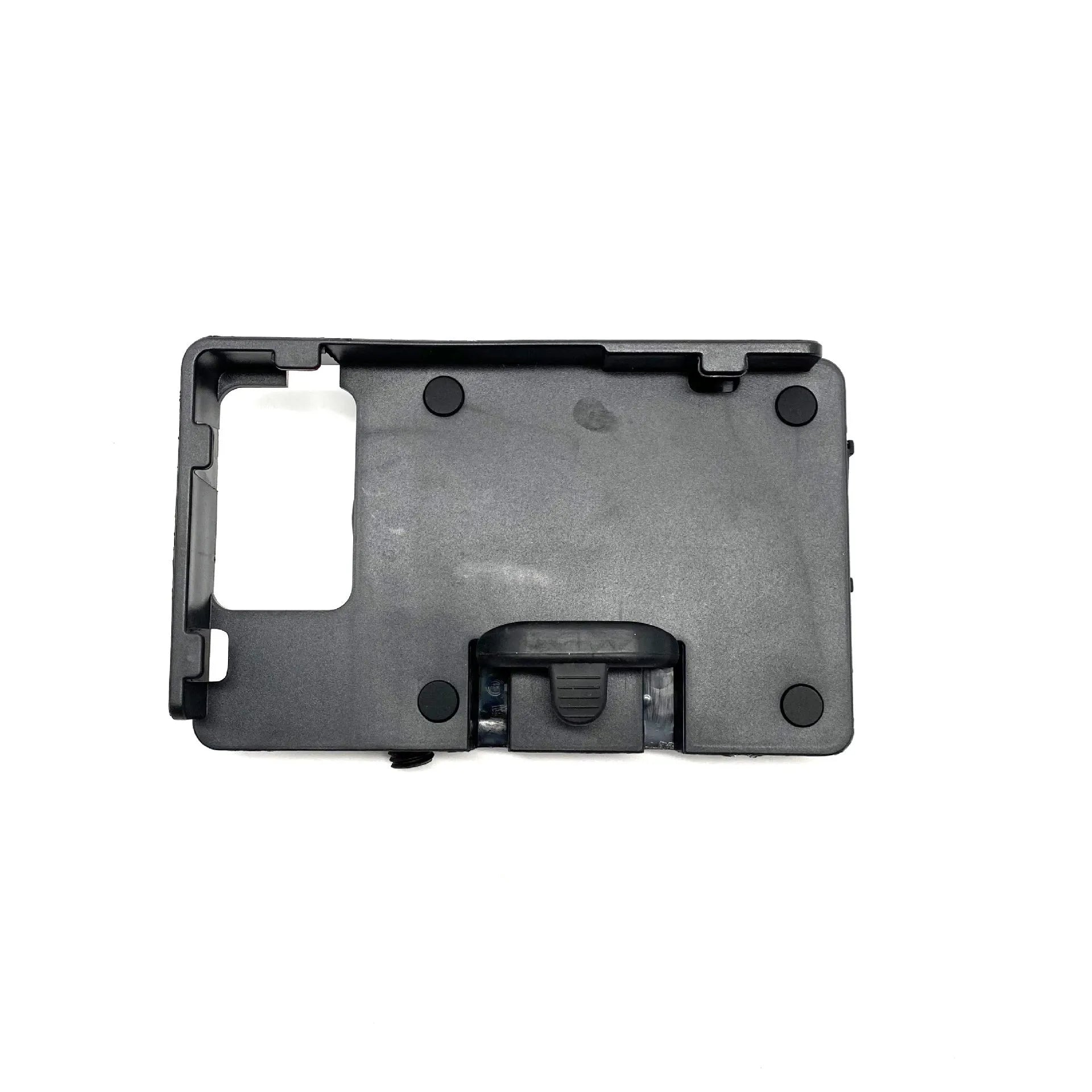 Black ABS plastic motorcycle phone navigation bracket for BMW R1200GS and R1250GS models.