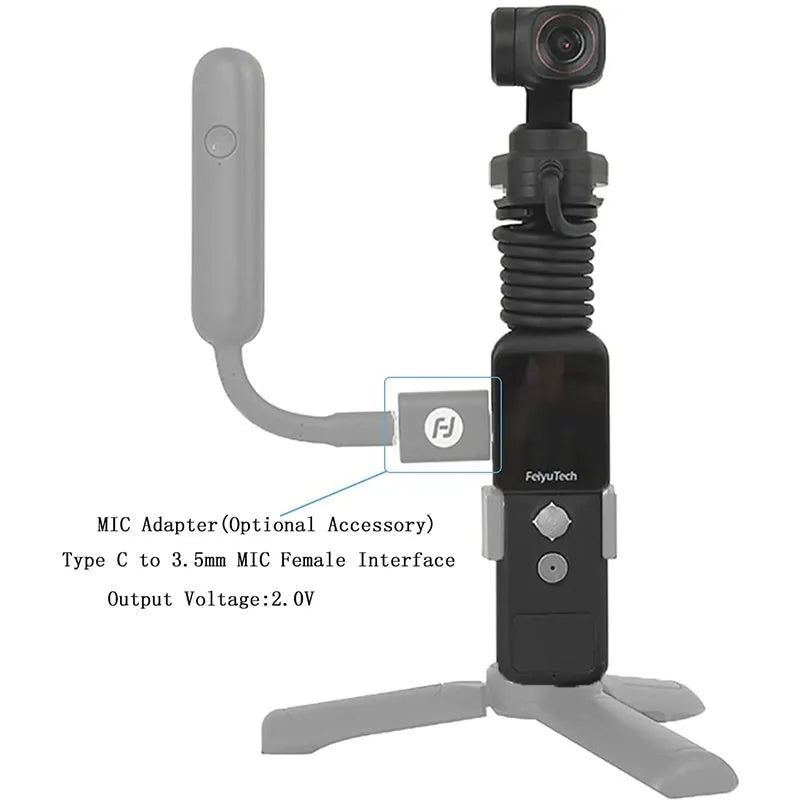 Feiyu Pocket2S pocket gimbal camera with magnetic base, 4K HD video, 179g weight, aviation aluminium alloy