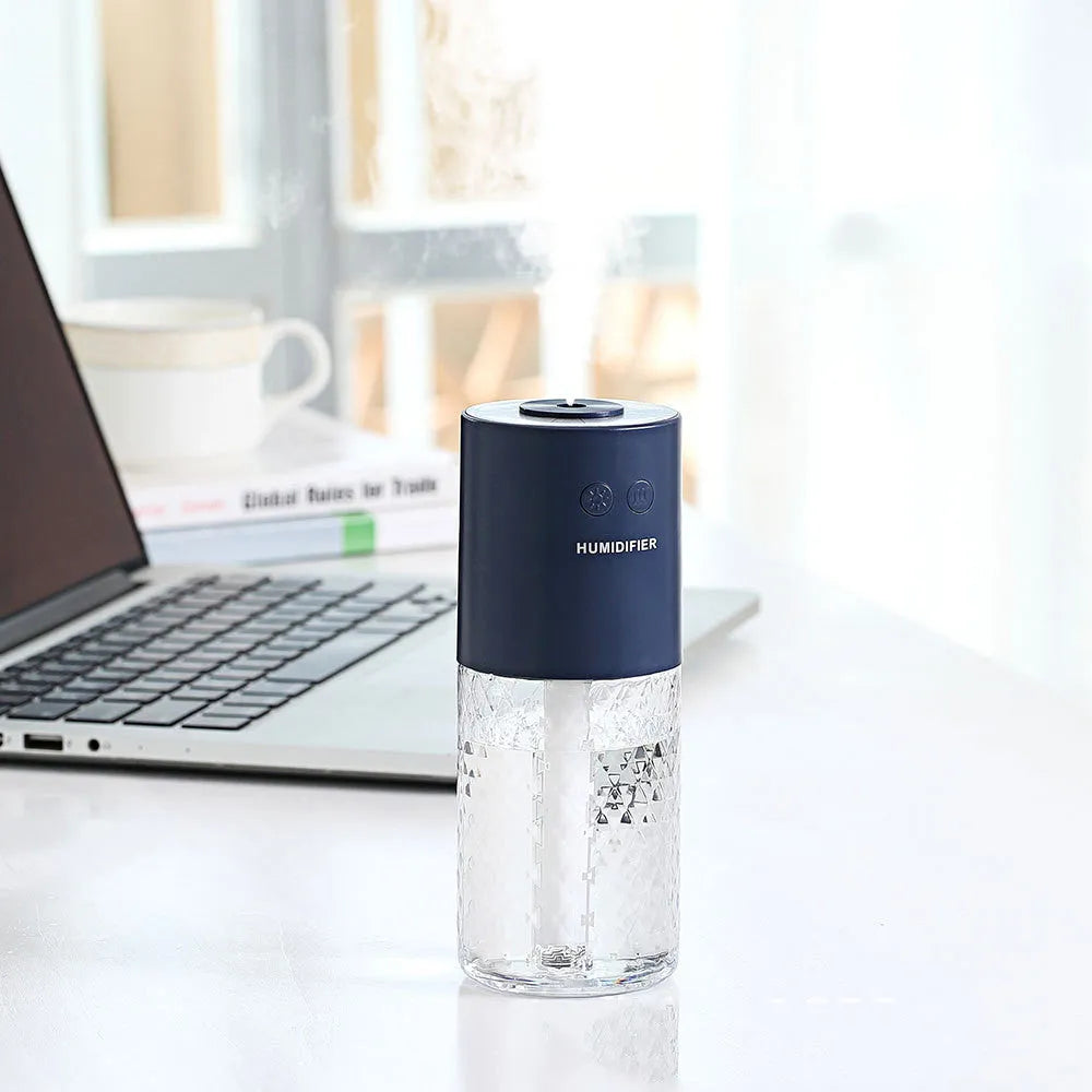 Love Feiyang Magic Crystal USB humidifier in ivory white, coral blue, deep sea blue, or Xiangfei powder