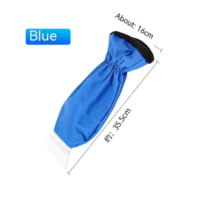 Car multifunction ice sweeping snow plough shovel in red colour for winter vehicle snow removal