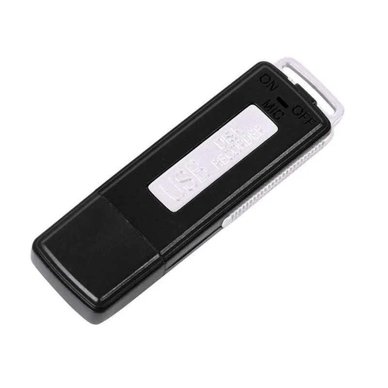 Portable USB recorder 8GB voice recorder mini digital audio recorder with microphone rechargeable black