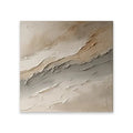 Hand-painted beige grey abstract oil painting on rolled unframed canvas for living room wall decor