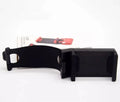 Car steering wheel phone holder in five colour options showing compact ABS plastic construction